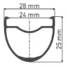 DT Swiss G 1800 Spline 25 28´´ Cl Disc Tubeless Gravel-hinterrad, Black, 12 x 142mm, Shimano Micro Spline