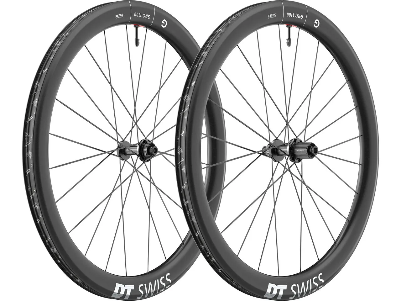DT Swiss GRC 1100 DICUT 50 Disc Center Lock 28" Laufradsatz, Schwarz, 28" Satz (VR 12 x 100 + HR 12 x 142) Campa N3W DT Swiss GRC 1100 DICUT 50 Disc Center Lock 28" Laufradsatz, Schwarz, 28" Satz (VR 12 x 100 + HR 12 x 142) Campa N3W