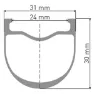 DT Swiss Grc 1400 Dicut Disc Cl Tubeless Presta 26-35mm Rennrad-vorderrad