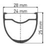 DT Swiss Hg 1800 Spline 25 28´´ Cl Disc Tubeless E-bike Gravel-hinterrad
