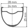 DT Swiss Hg 1800 Spline 25 650b Cl Disc Tubeless Gravel-vorderrad, Black, 12 x 100mm