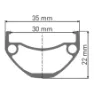 DT Swiss Hu 1900 Spline 30 29´´ Cl Disc Tubeless Schrader Mtb Vorderrad