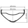 DT Swiss Hx 1700 Spline 35 29´´ Cl Disc Tubeless Vorderrad, Black, 15 x 110mm