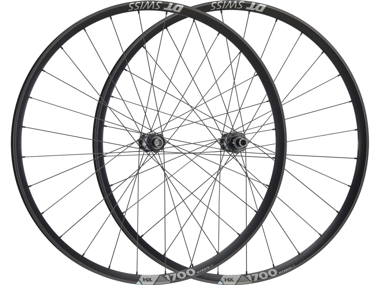 DT Swiss HX 1700 SPLINE LS 29" 30 Boost Disc Center Lock Hybrid Laufradsatz, Schwarz, 29" Satz (VR 15 x 110 Boost + HR 12 x 148 Boost) Shimano Micro Spline