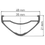 DT Swiss Hx 581 27.5´´ 35 Mm Std Vi Disc Tubeless Mtb-felge, Black, 27.5" 32H