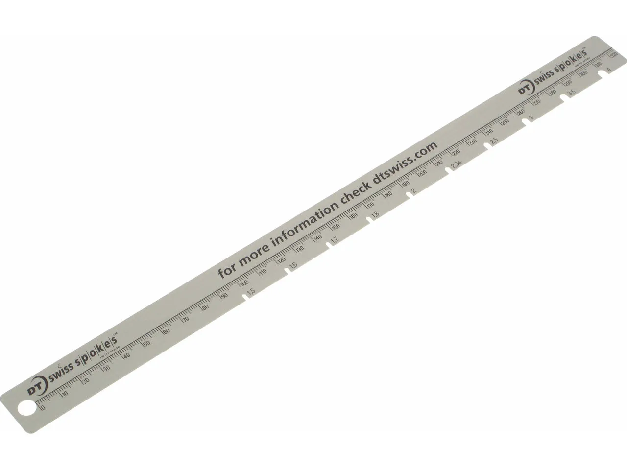 DT Swiss Speichenmaßstab DT Spoke Ruler, Silver, One Size DT Swiss Speichenmaßstab DT Spoke Ruler, Silver, One Size