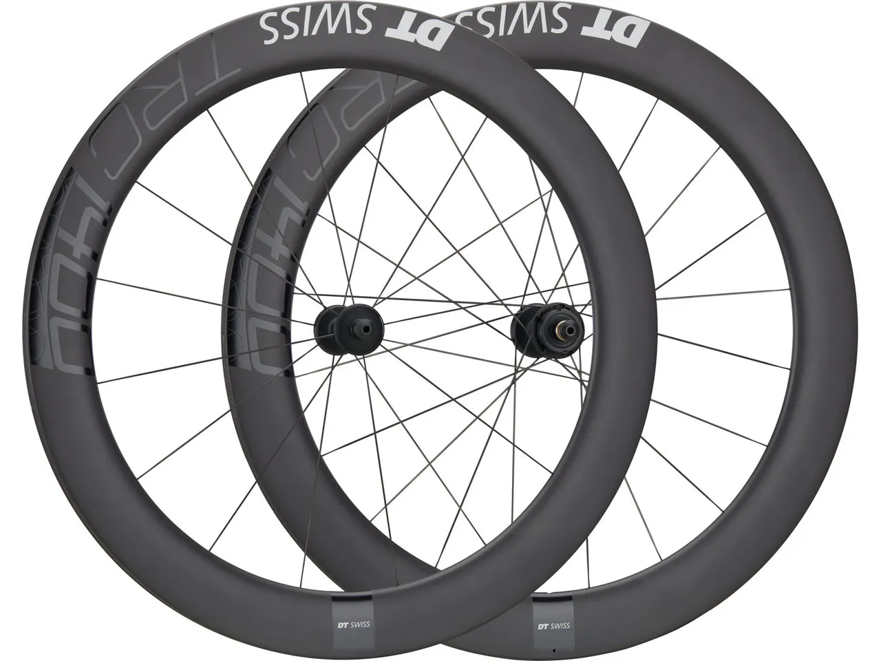 DT Swiss TRC 1400 DICUT 65 Carbon 28" Tubular Laufradsatz, Schwarz, 28" Satz (VR 9 x 100 + HR 10 x 120) DT Swiss TRC 1400 DICUT 65 Carbon 28" Tubular Laufradsatz, Schwarz, 28" Satz (VR 9 x 100 + HR 10 x 120)