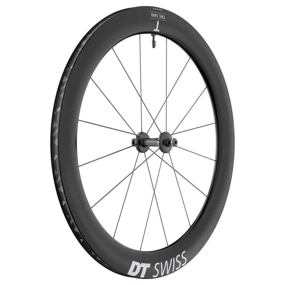 DT Swiss Trc 1400 Dicut® Tubeless Rennrad-vorderrad, Black, 9 x 100mm DT Swiss Trc 1400 Dicut® Tubeless Rennrad-vorderrad, Black, 9 x 100mm