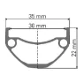 DT Swiss U 663 Vl 8.5 Mm Felge, Black, 29" 32H