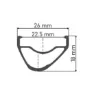 DT Swiss Xr 361 Asymmetric Felge, Black, 650B-27.5" 32H