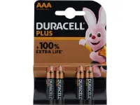 Duracell Alkalibatterie AAA LR03 Plus - 4 Stück