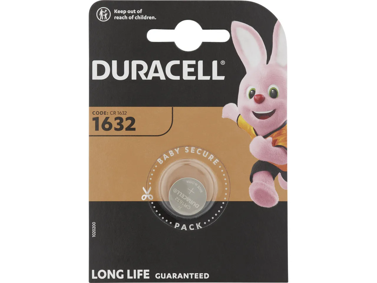 Duracell Lithiumbatterie CR1632, One_size