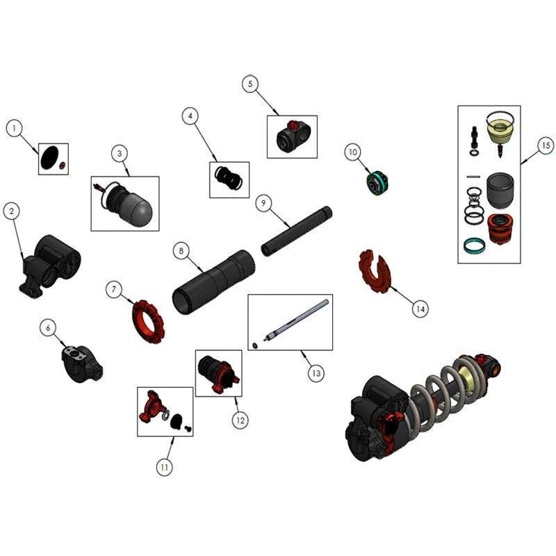 DVO Suspension Jade X-wp Ref 15 Dichtungssatz, Black, One Size