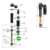 DVO Suspension Jadex14 Mm Metric 65 Mm Kit Mit Hinterem Stoßdämpfer DVO Suspension Jadex14 Mm Metric 65 Mm Kit Mit Hinterem Stoßdämpfer