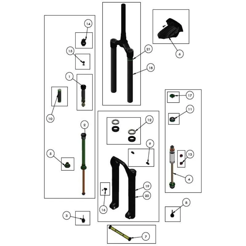 DVO Suspension Onyx Sc Blasen-set, Black, One Size DVO Suspension Onyx Sc Blasen-set, Black, One Size