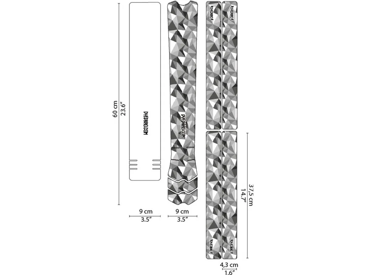 Dyedbro MTB Rahmenschutzfolien-Set