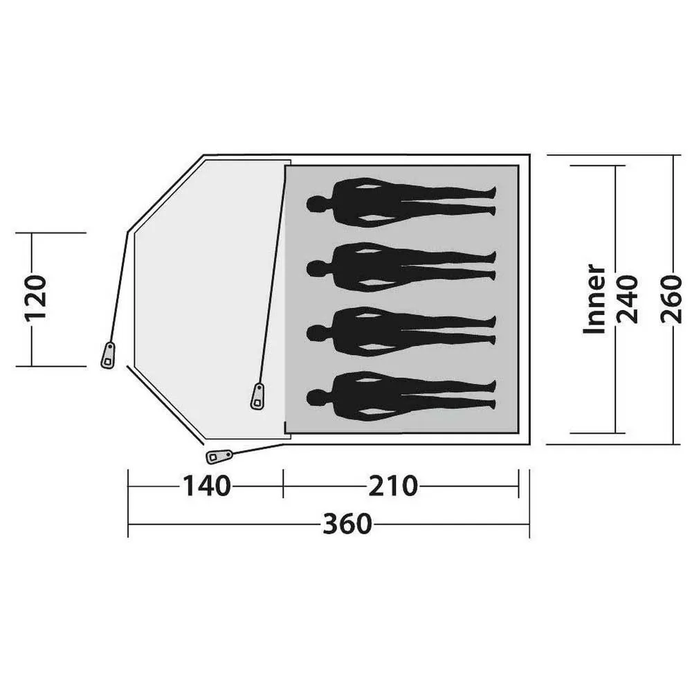 Easy Blazar 400 Zelt, Steel blue, 4PL Easy Blazar 400 Zelt, Steel blue, 4PL