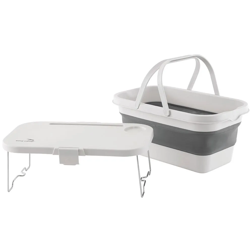 Easy Cerf Picnic Basket & Tisch, White, One Size Easy Cerf Picnic Basket & Tisch, White, One Size