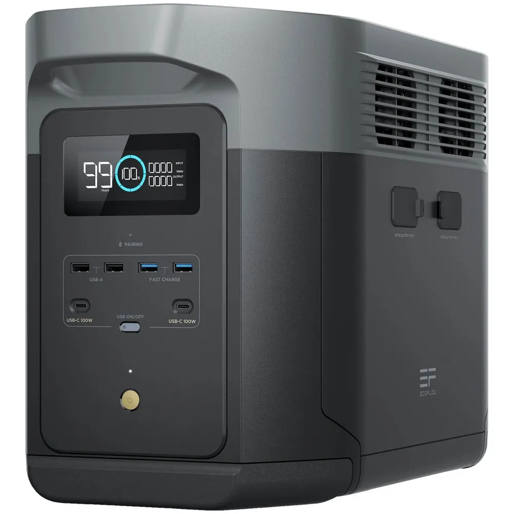 Ecoflow Delta 2 Max 2048wh Kraftwerk, Black, One Size