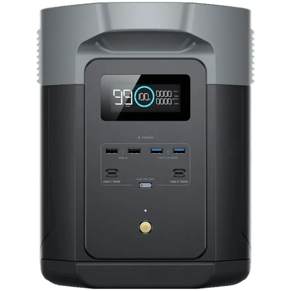 Ecoflow Delta 2 Max 2048wh Kraftwerk, Black, One Size