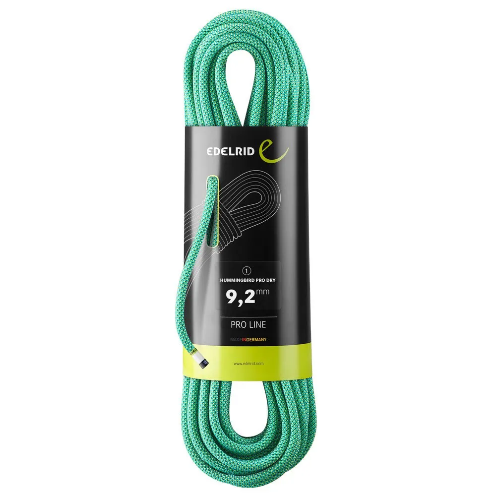 Edelrid Hummingbird Pro Dry 9.2 Mm Seil, Icemint / citrus, 30m Edelrid Hummingbird Pro Dry 9.2 Mm Seil, Icemint / citrus, 30m