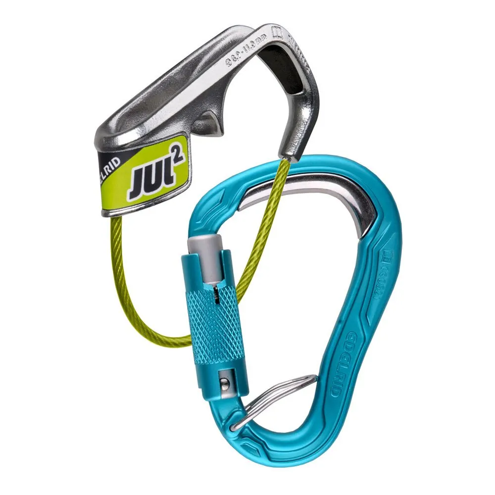 Edelrid Jul 2 Belay Kit Bulletproof Triple Sicherungsset, Icemint, One Size Edelrid Jul 2 Belay Kit Bulletproof Triple Sicherungsset, Icemint, One Size