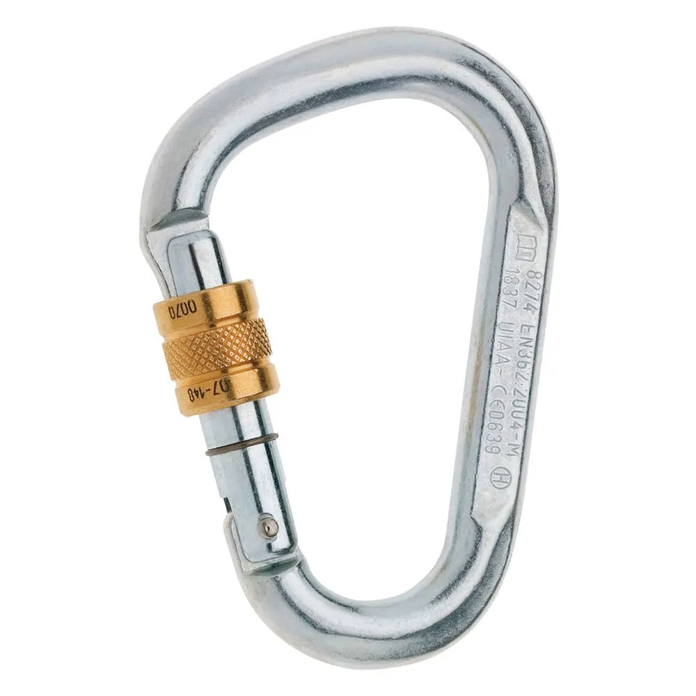 Edelrid Steel Hms Screw Karabinerhaken, Silver, One Size Edelrid Steel Hms Screw Karabinerhaken, Silver, One Size