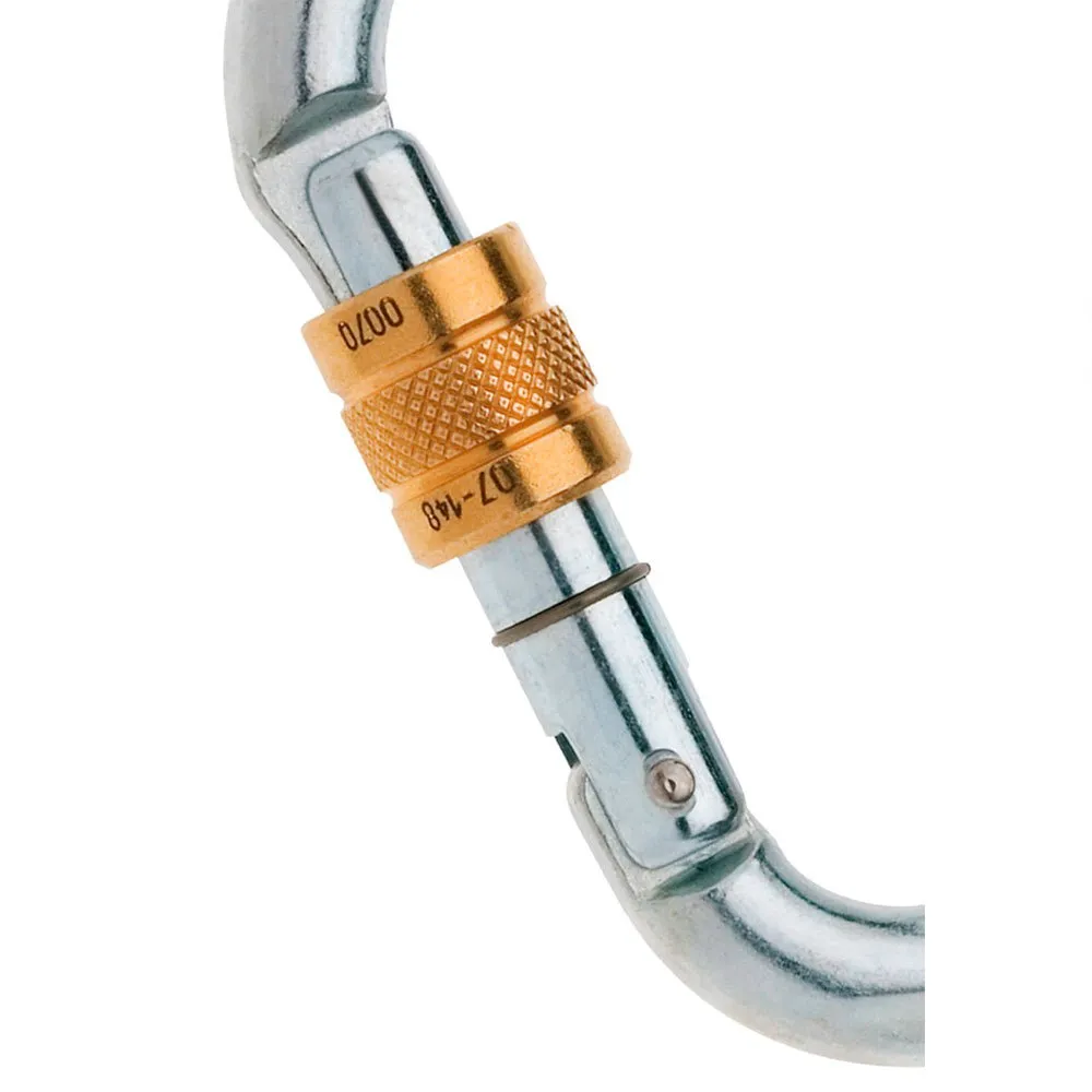 Edelrid Steel Hms Screw Karabinerhaken, Silver, One Size Edelrid Steel Hms Screw Karabinerhaken, Silver, One Size