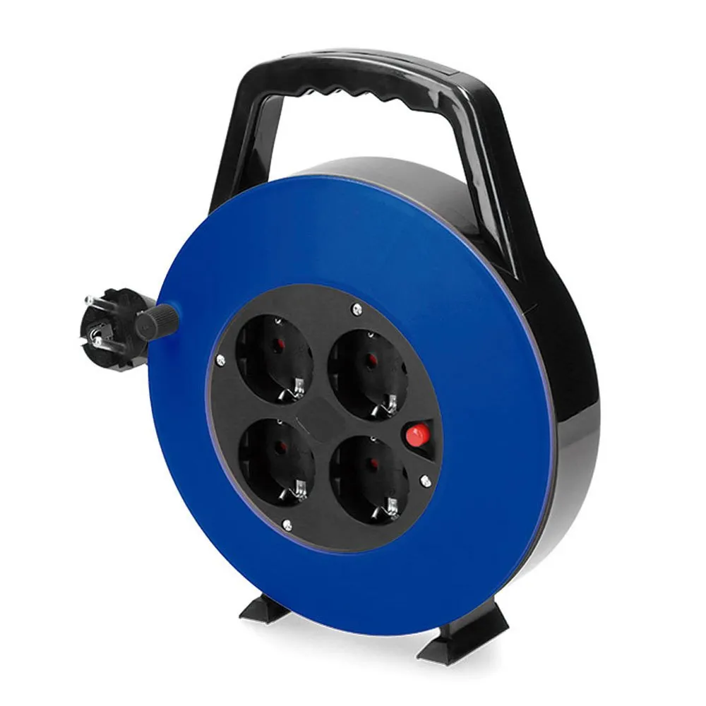 EDM 4 Plugs Kabeltrommel 10 M, Blue / red, One Size EDM 4 Plugs Kabeltrommel 10 M, Blue / red, One Size