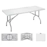 EDM Folding 180x74 Cm Tisch, Grey, One Size