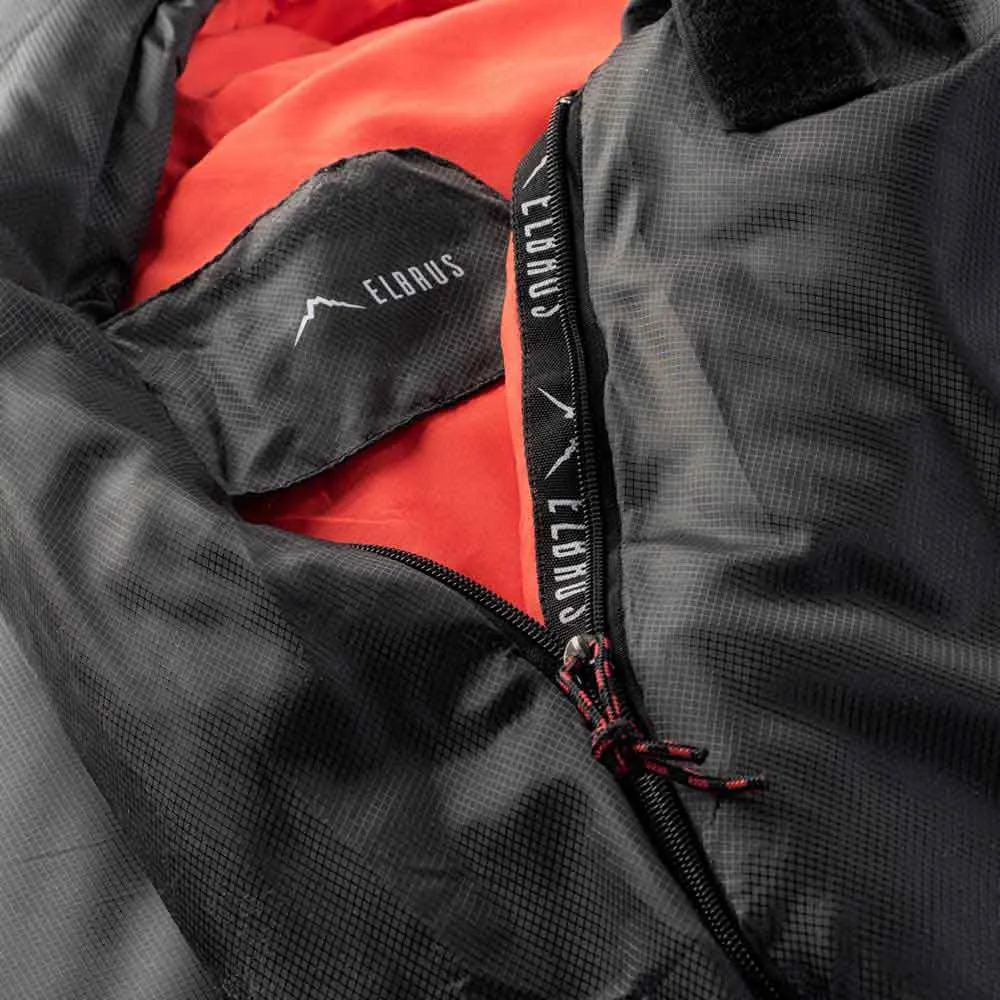 Elbrus Carrylight Ii 1000 Schlafsack, Black / flame scarlet, Right Zipper Elbrus Carrylight Ii 1000 Schlafsack, Black / flame scarlet, Right Zipper