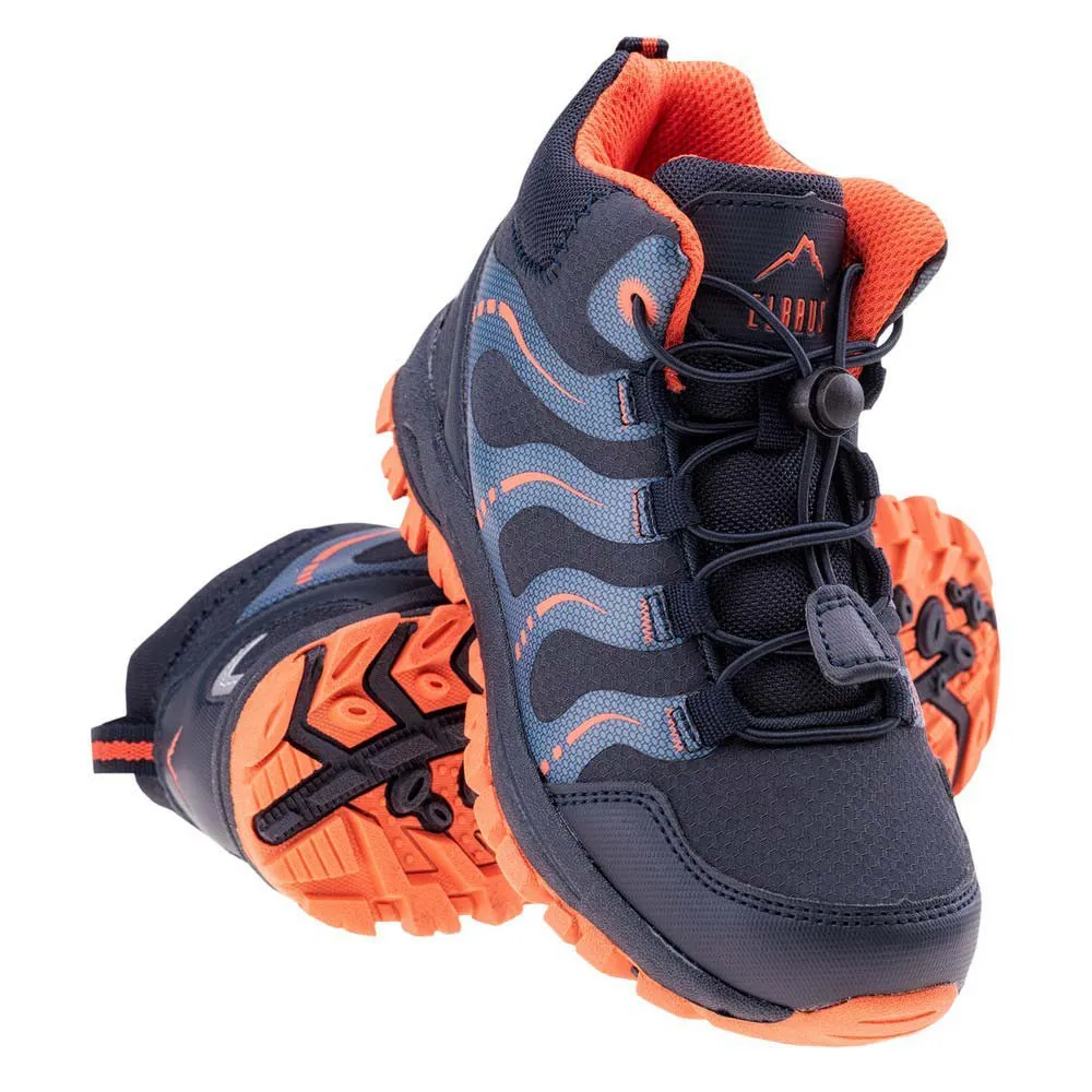 Elbrus Erifis Mid Jr Wanderschuhe, Total eclipse / tangerine tango, EU 32