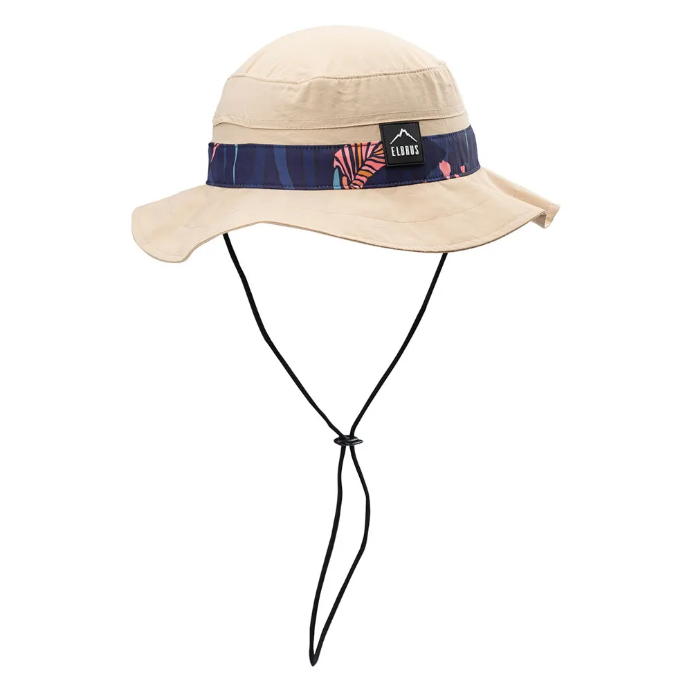 Elbrus Estevan Tg Mütze, Beige / leaf print, One Size Elbrus Estevan Tg Mütze, Beige / leaf print, One Size