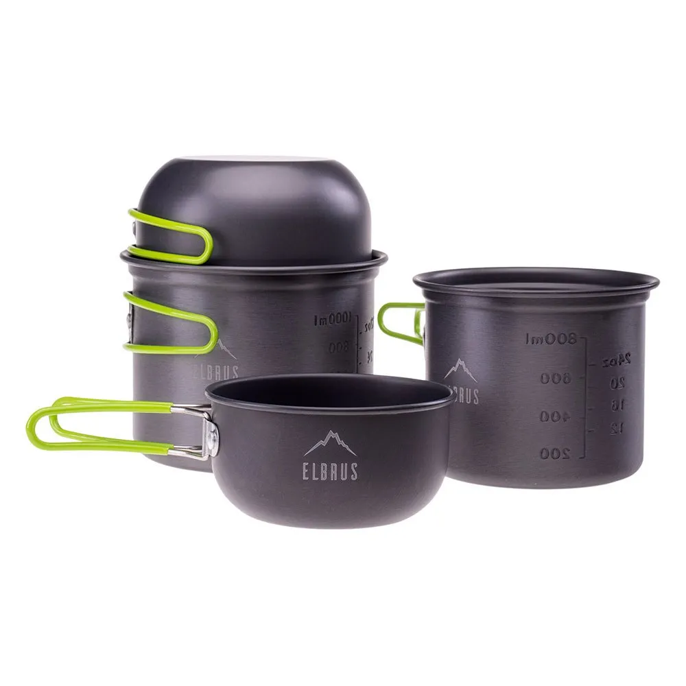 Elbrus Hike Pro Kochset, Grey / lime, One Size Elbrus Hike Pro Kochset, Grey / lime, One Size