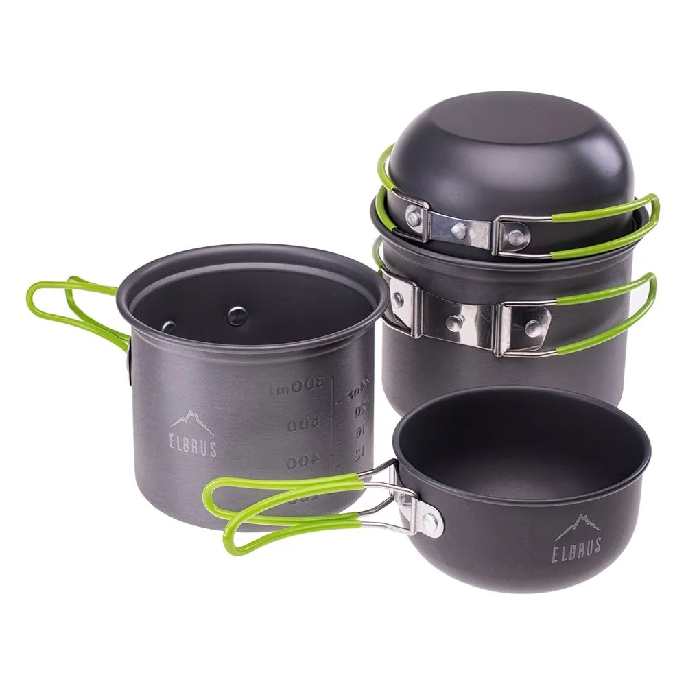 Elbrus Hike Pro Kochset, Grey / lime, One Size Elbrus Hike Pro Kochset, Grey / lime, One Size