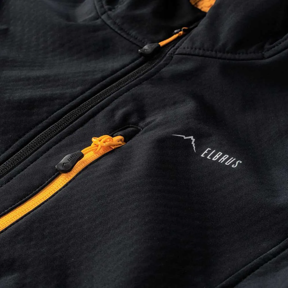 Elbrus Ihar Softshelljacke, Black beauty / saffron