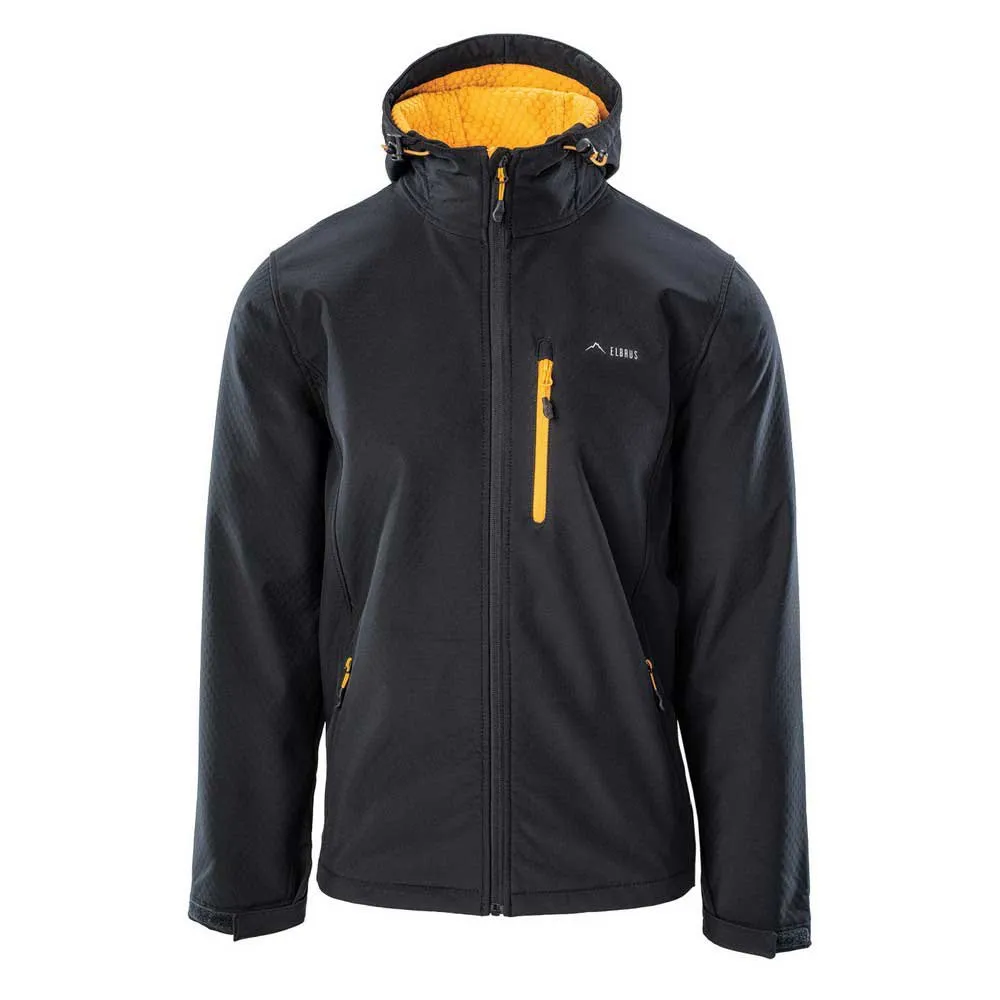 Elbrus Ihar Softshelljacke, Black beauty / saffron