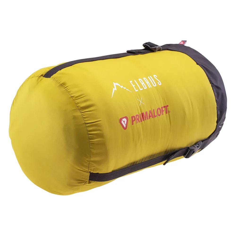 Elbrus Karakol Primaloft Schlafsack, Woodbine / citronelle, Right Zipper