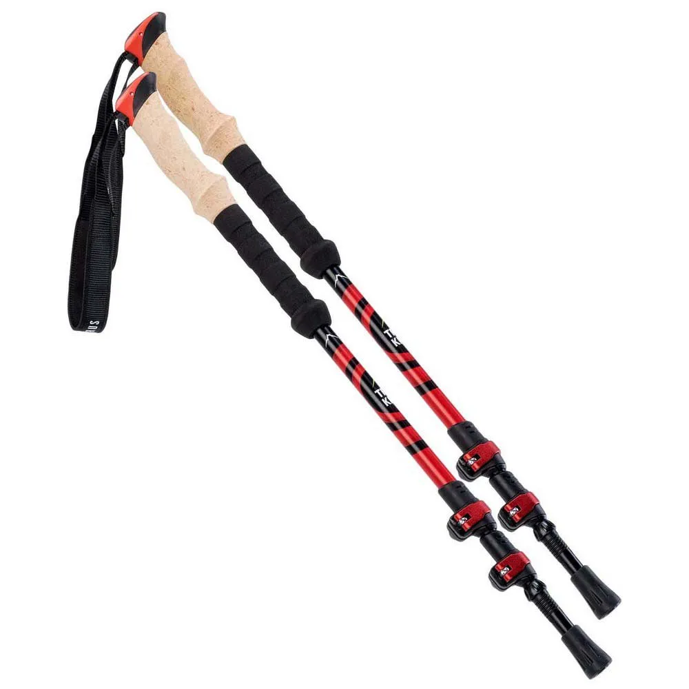 Elbrus Katmandu Stöcke, Red / black, 62-135cm Elbrus Katmandu Stöcke, Red / black, 62-135cm