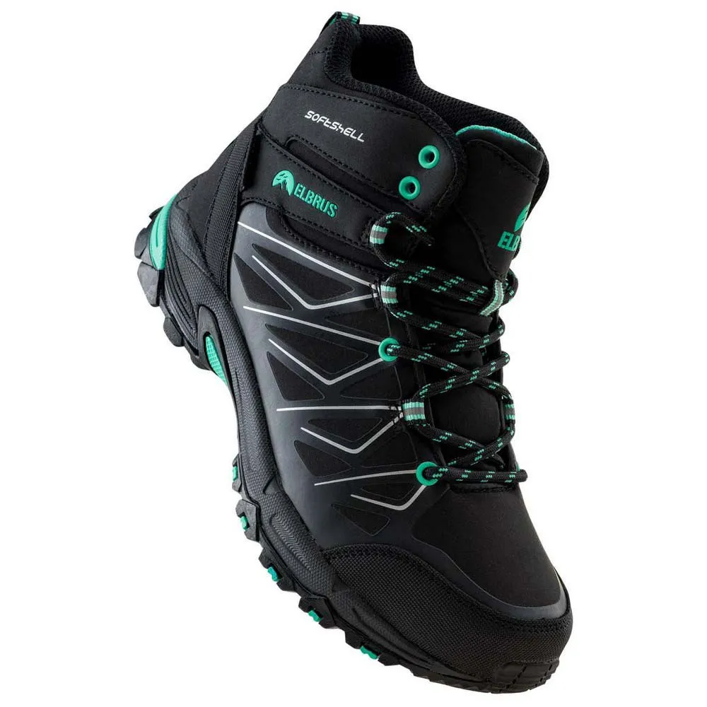 Elbrus Mabby Mid Wp Wanderschuhe, Black / biscay green Elbrus Mabby Mid Wp Wanderschuhe, Black / biscay green