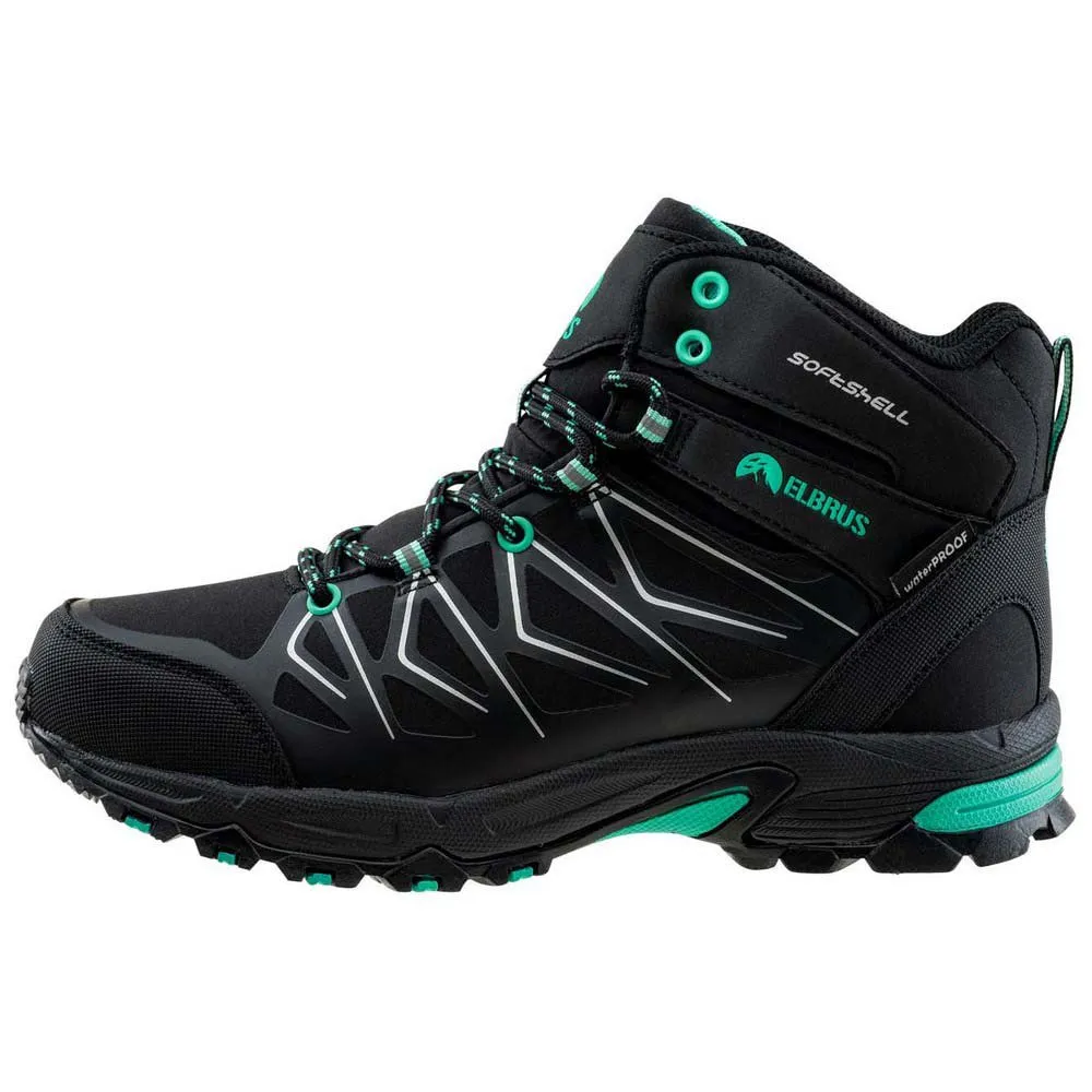 Elbrus Mabby Mid Wp Wanderschuhe, Black / biscay green Elbrus Mabby Mid Wp Wanderschuhe, Black / biscay green