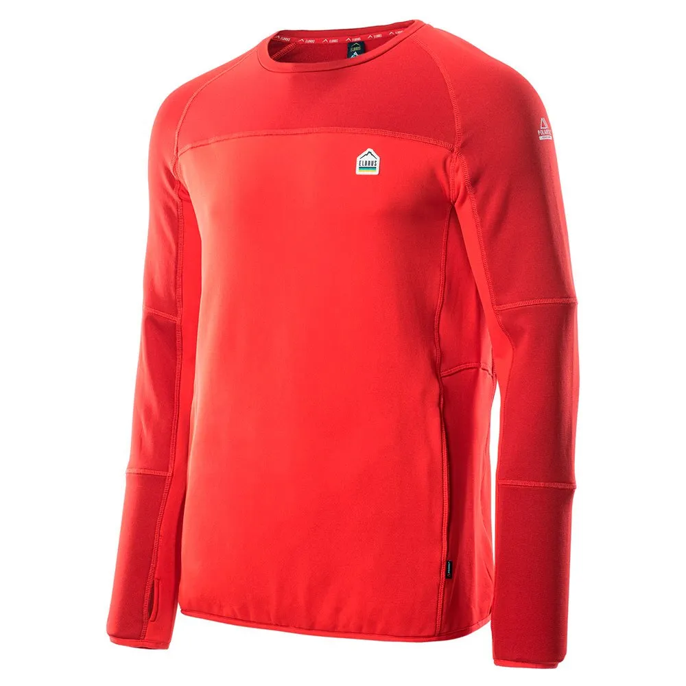 Elbrus Molic Polartec Langarm-t-shirt, Flame scarlet / salsa Elbrus Molic Polartec Langarm-t-shirt, Flame scarlet / salsa