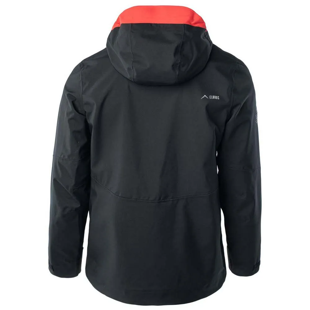 Elbrus Montoni Softshelljacke, Black / flame scarlet