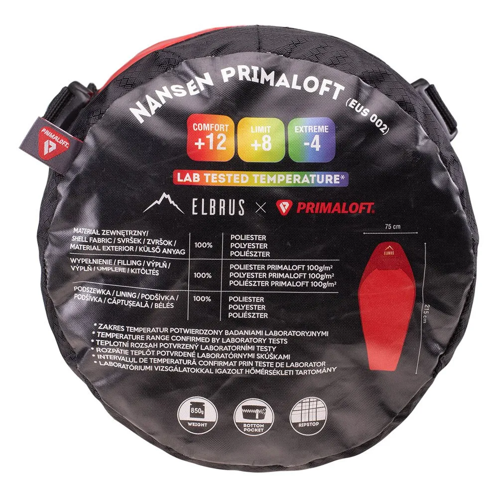 Elbrus Nansen Primaloft Schlafsack, Flame scarlet / chili pepper, Right Zipper Elbrus Nansen Primaloft Schlafsack, Flame scarlet / chili pepper, Right Zipper