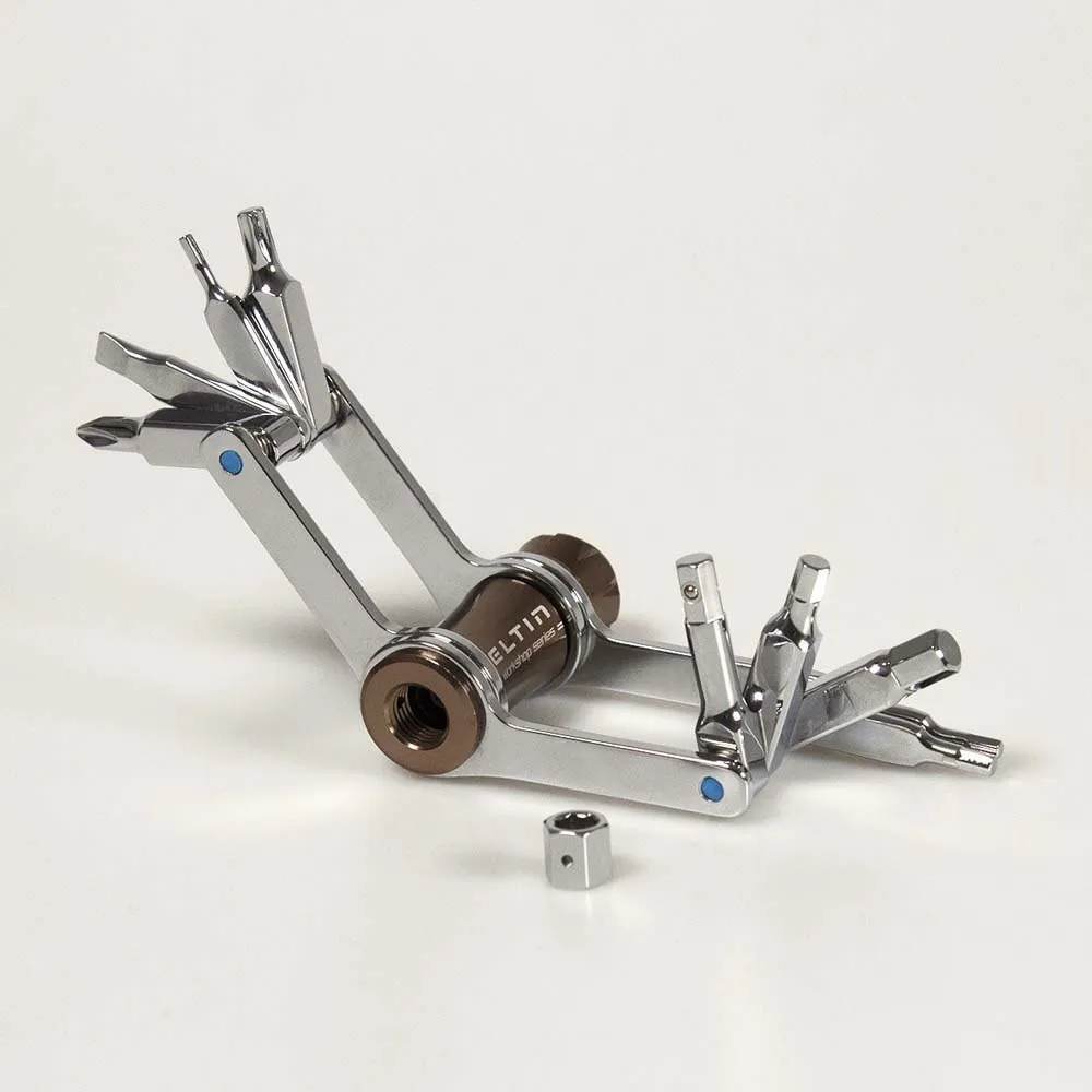 Eltin Bike 10 In 1 C02 Nozzle Multitool, Silver, One Size Eltin Bike 10 In 1 C02 Nozzle Multitool, Silver, One Size