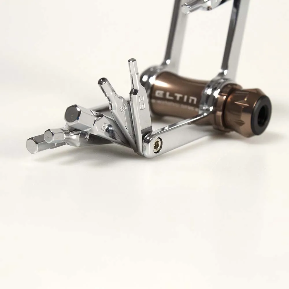 Eltin Bike 10 In 1 C02 Nozzle Multitool, Silver, One Size Eltin Bike 10 In 1 C02 Nozzle Multitool, Silver, One Size