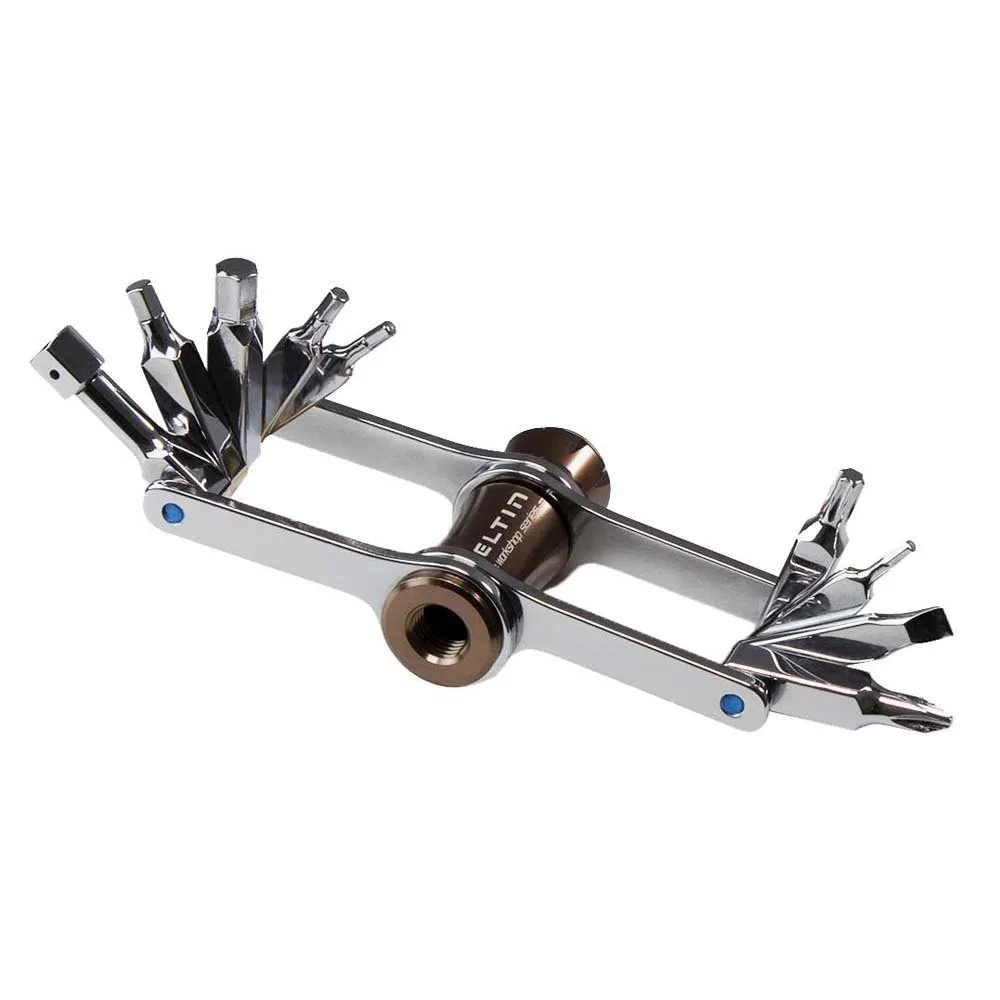 Eltin Bike 10 In 1 C02 Nozzle Multitool, Silver, One Size Eltin Bike 10 In 1 C02 Nozzle Multitool, Silver, One Size