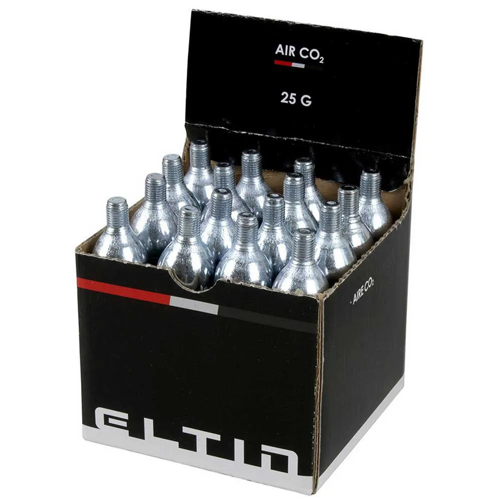 Eltin Co2-kartusche 25g 16 Einheiten, Black / silver, 25g Eltin Co2-kartusche 25g 16 Einheiten, Black / silver, 25g