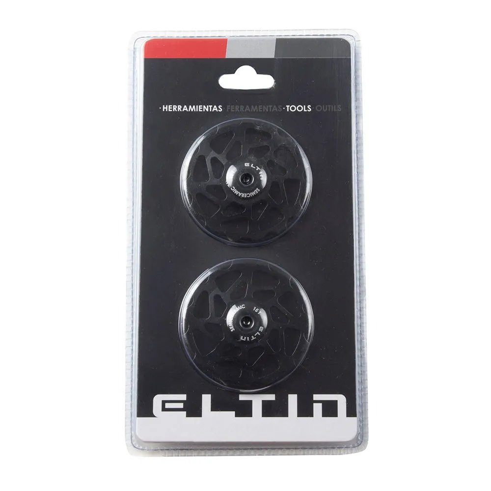 Eltin Semiceramic Fahrrad-schaltröllchensatz, Black, 15t Eltin Semiceramic Fahrrad-schaltröllchensatz, Black, 15t