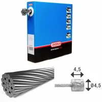 ELVEDES 1x19 Stainless 4.5x4.5 Schaltzug 100 Einheiten ELVEDES 1x19 Stainless 4.5x4.5 Schaltzug 100 Einheiten